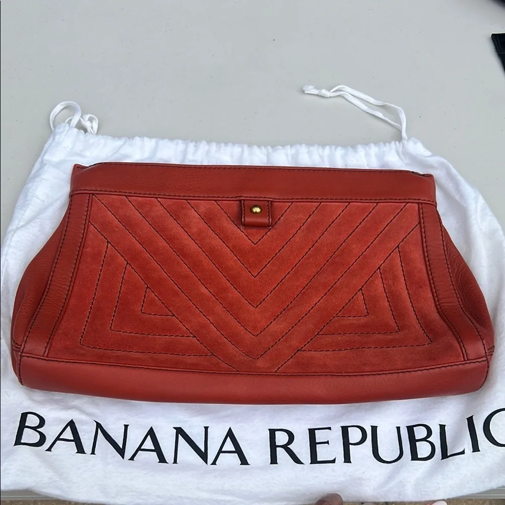 Banana Republic Orange Clutch Bag - Picture 1 of 9